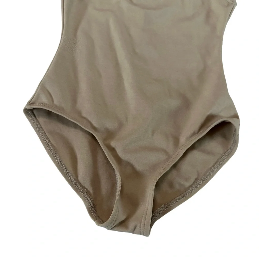 Capezio Nude Leotard Bodysuit Size Medium